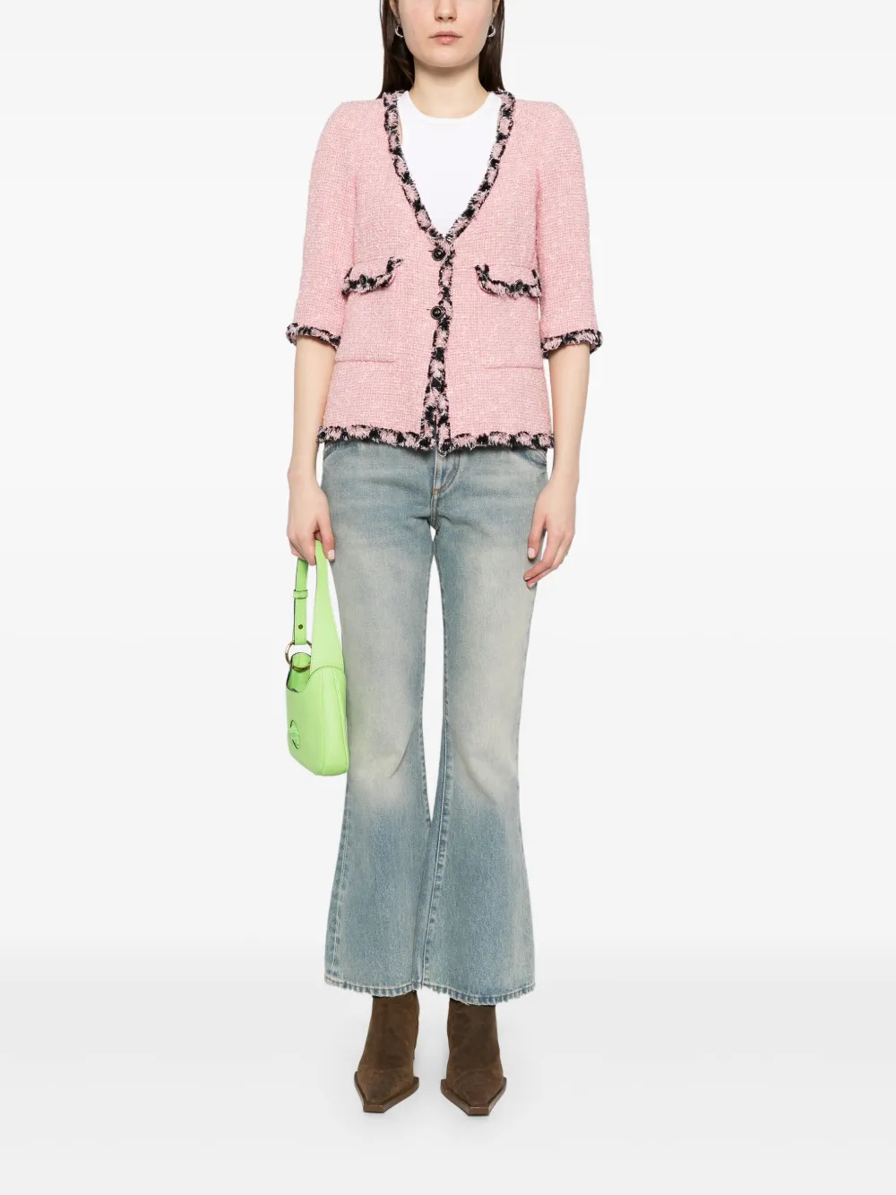CHANEL Pre-Owned 2020s jack met knoopsluiting - Roze