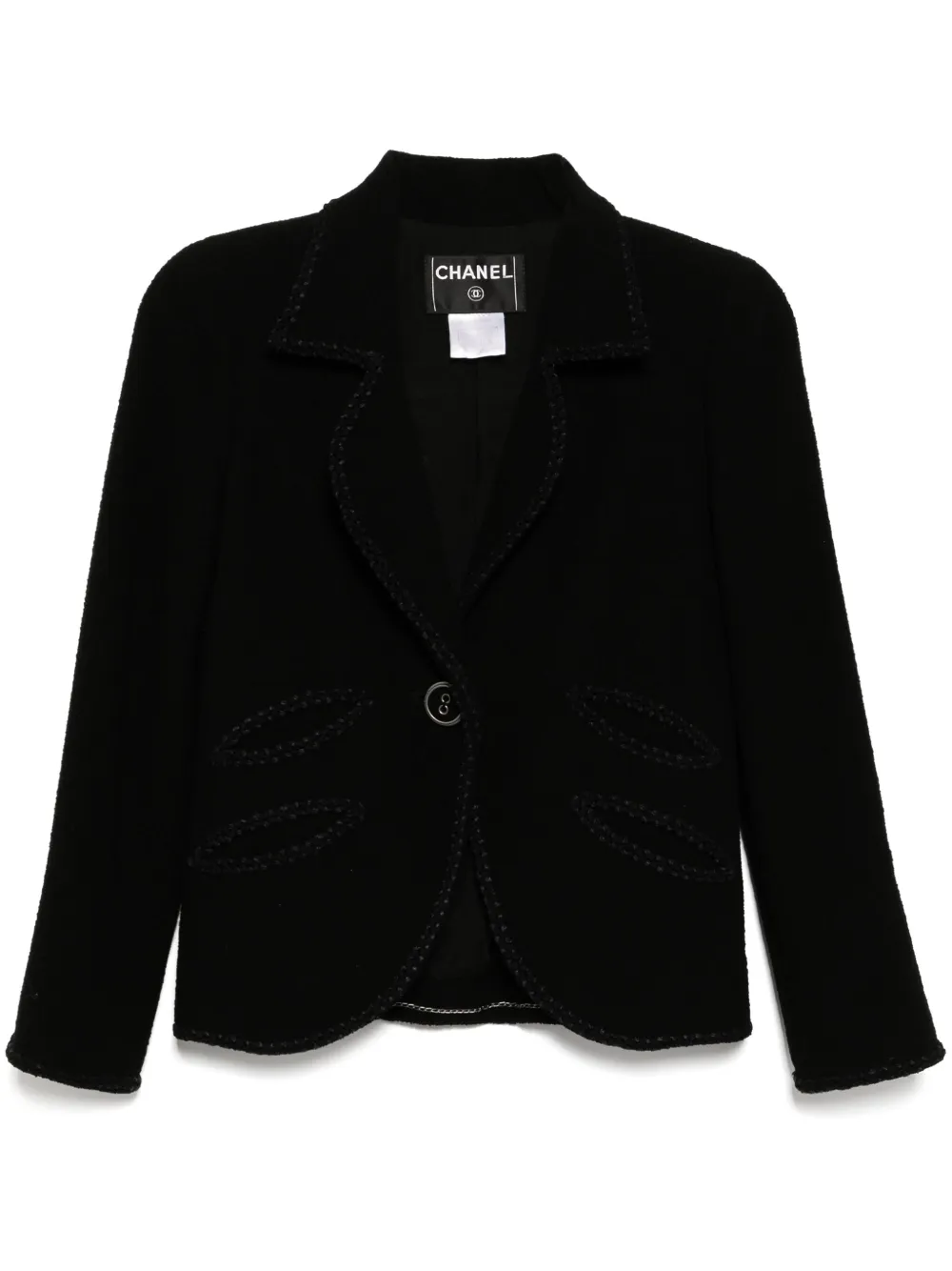 CHANEL Pre-Owned 2008 V-neck jacket | Black | Image 1