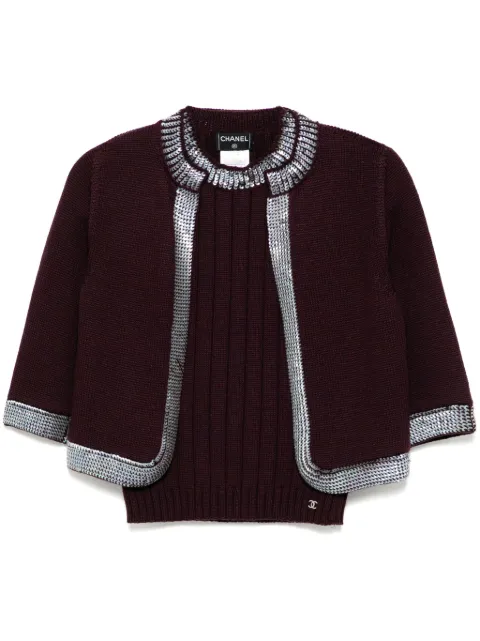 CHANEL Pre-Owned 1999 crystal embellishment cardigan