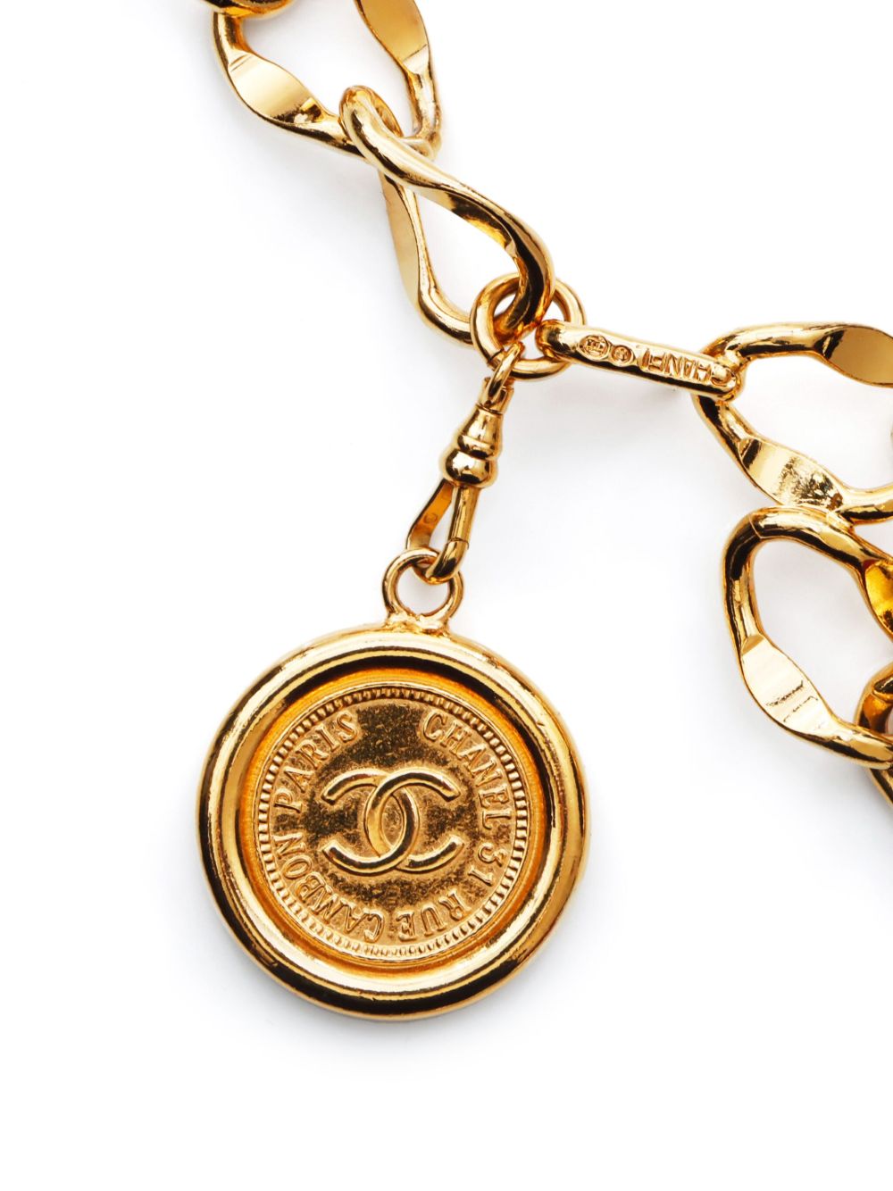 CHANEL Pre-Owned 1980-1990s CC Mark kettingriem - Goud