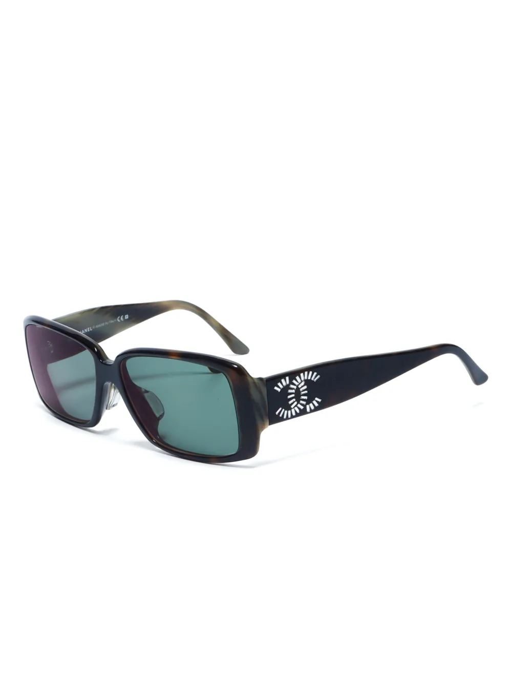 CHANEL Pre-Owned 2000s CC zonnebril - Bruin