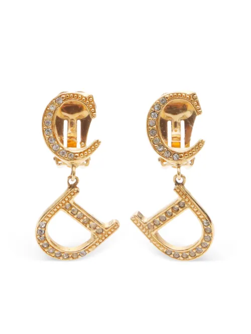 Boucles d'oreilles à fermoir clip (années 2000) - Christian Dior Pre-Owned - Modalova