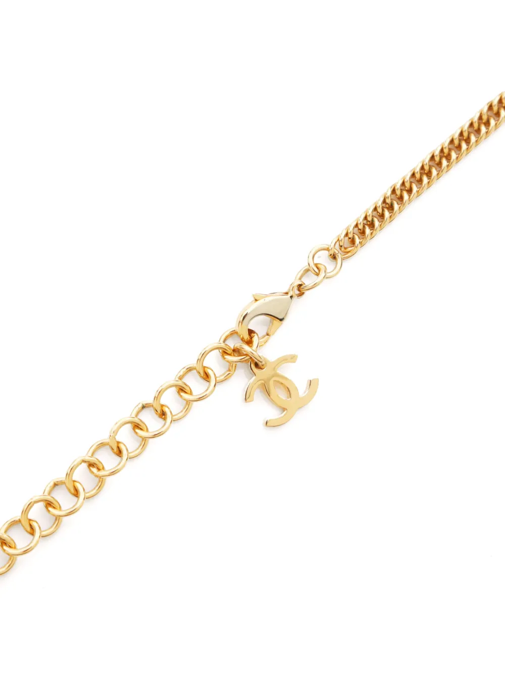Pre-owned Chanel 2024 Cc Mark Necklace In Gold