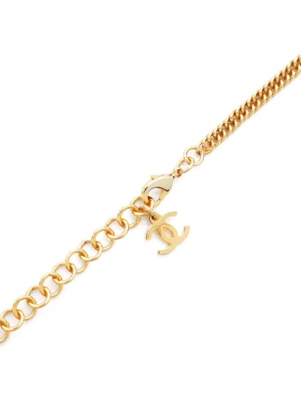 CHANEL シャネル CHANEL Pre-Owned 2024 CC Mark Necklace | Gold | FARFETCH RO