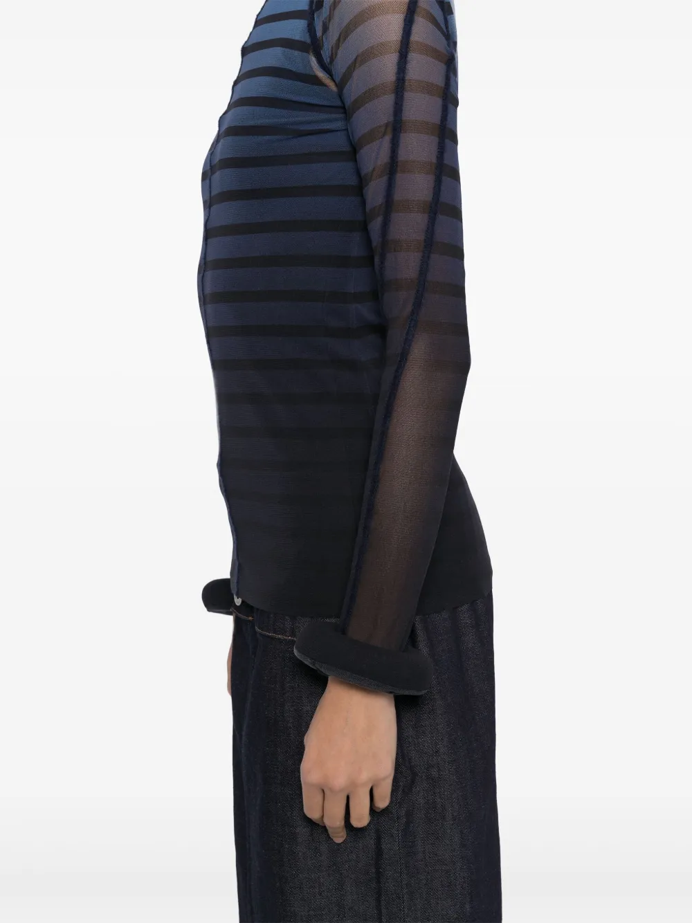 JEAN PAUL GAULTIER 3D STRIPED TOP