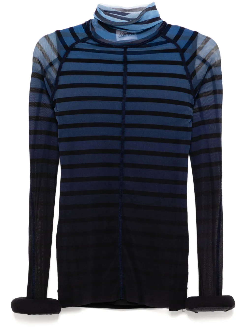 Jean Paul Gaultier 3D ストライプ トップ - ブルー Jean Paul Gaultier 3D ストライプ トップ - ブルー