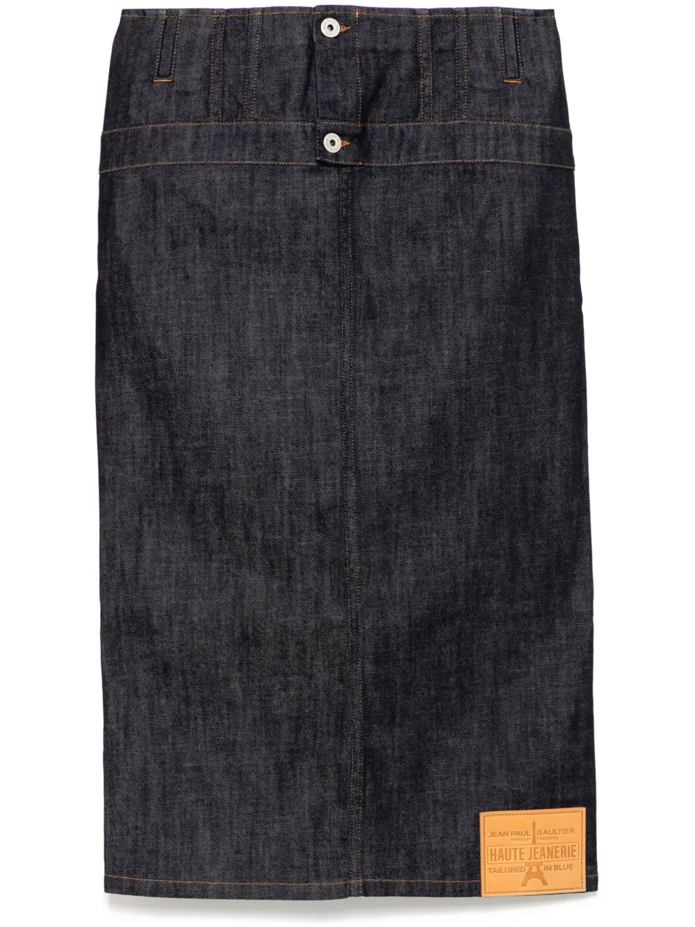 inverted denim skirt