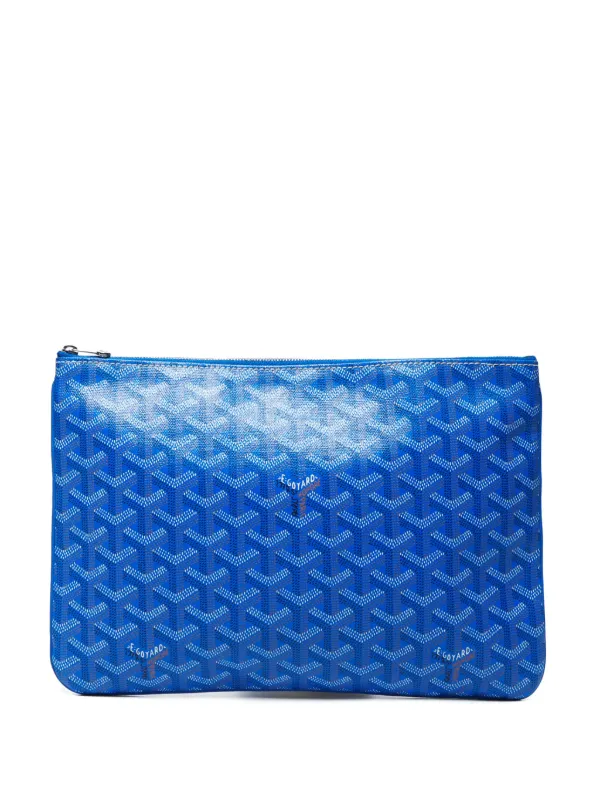 Goyard Pre-Owned 2000s Sénat MM Clutch Bag Blue FARFETCH
