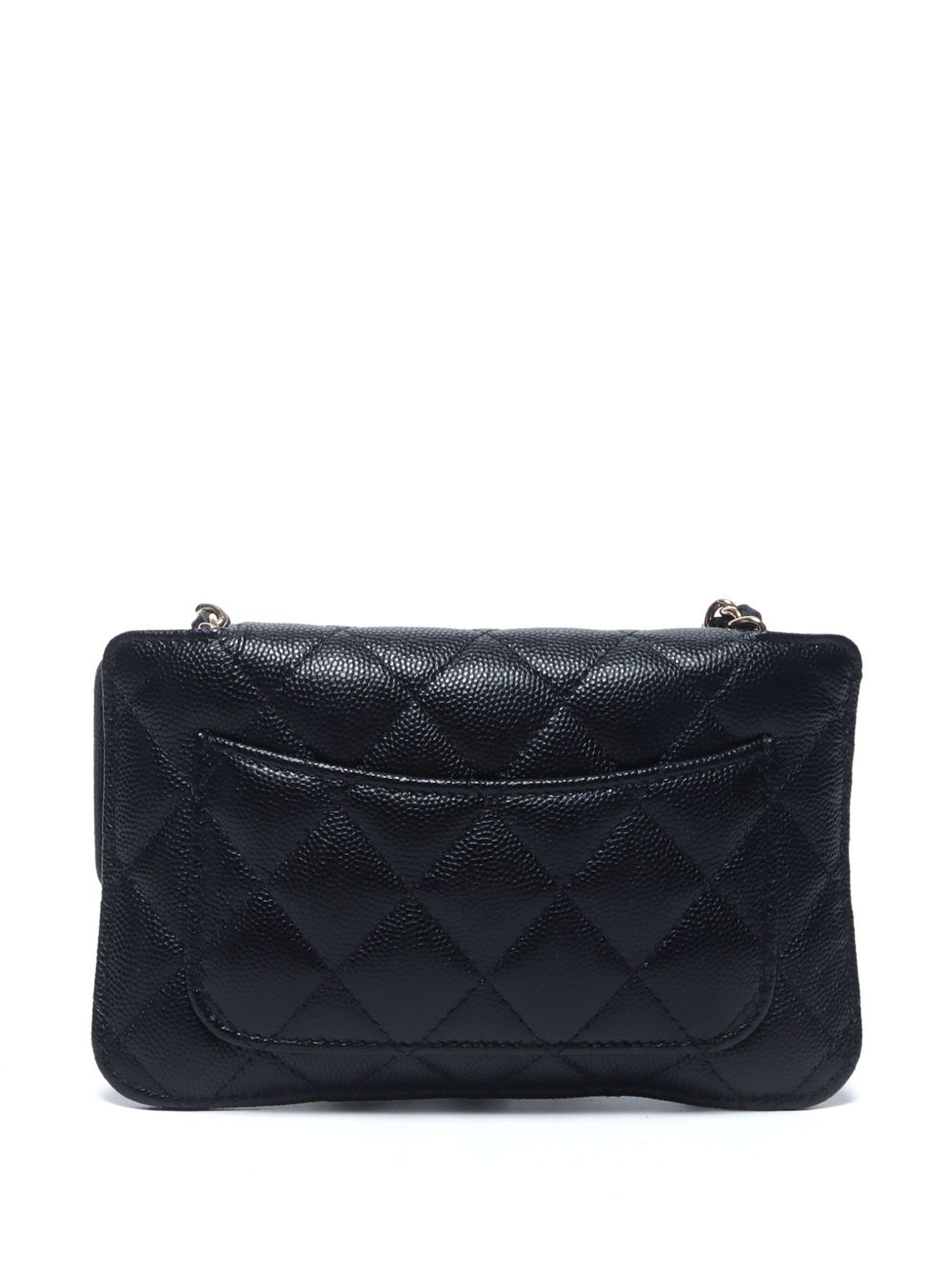 CHANEL Pre-Owned 2021 diamond-quilted flap shoulder bag - Zwart