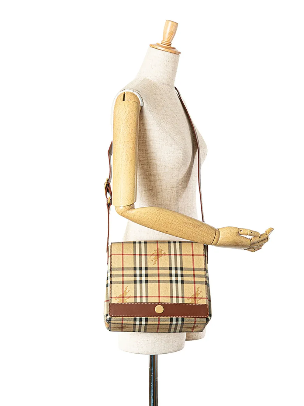 Burberry Pre-Owned 2000-2017 Haymarket Check Coated Canvas crossbody bag - Bruin