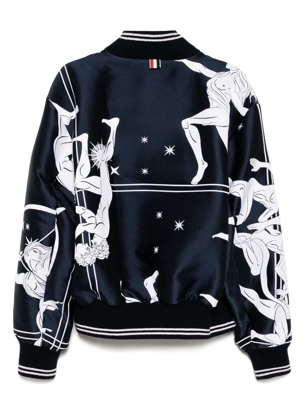 Thom Browne graphic-print bomber jacket - Blue