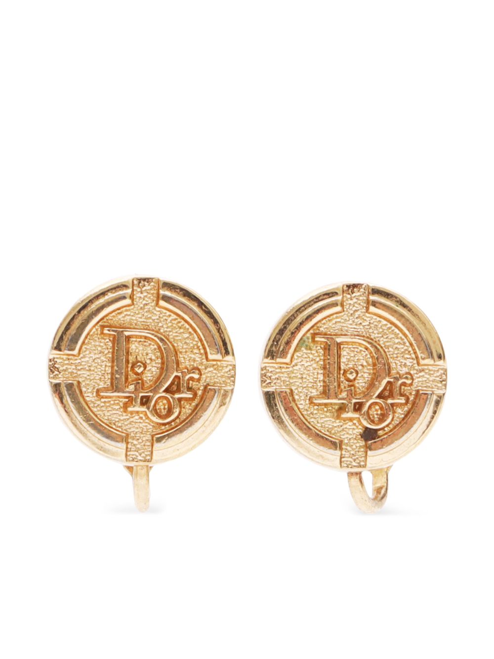 2000s logo clip-on earrings