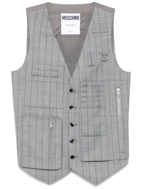 Moschino checked waistcoat