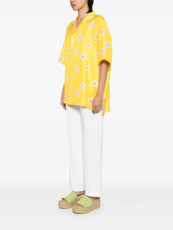 Moschino floral-print Shirt | Yellow | FARFETCH AO