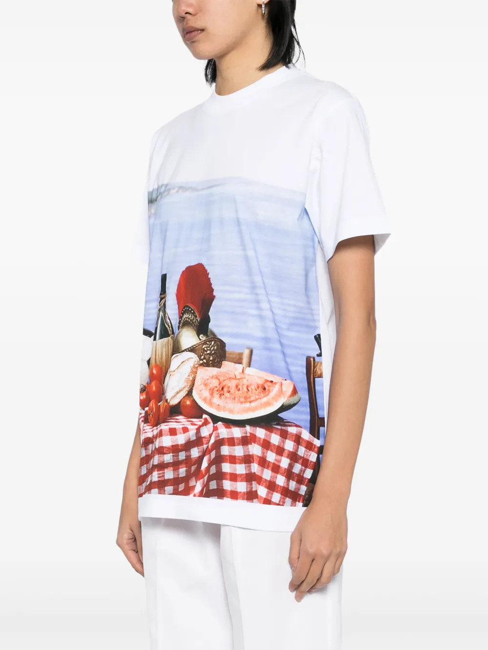 Moschino T-shirt met grafische print Wit