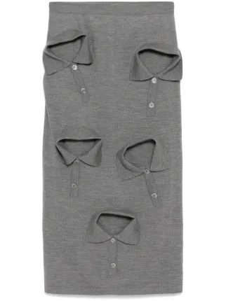 スカート Moschino Skirt Clothing MOSCHINO Button-embellished pleated crepe mini skirt | THE