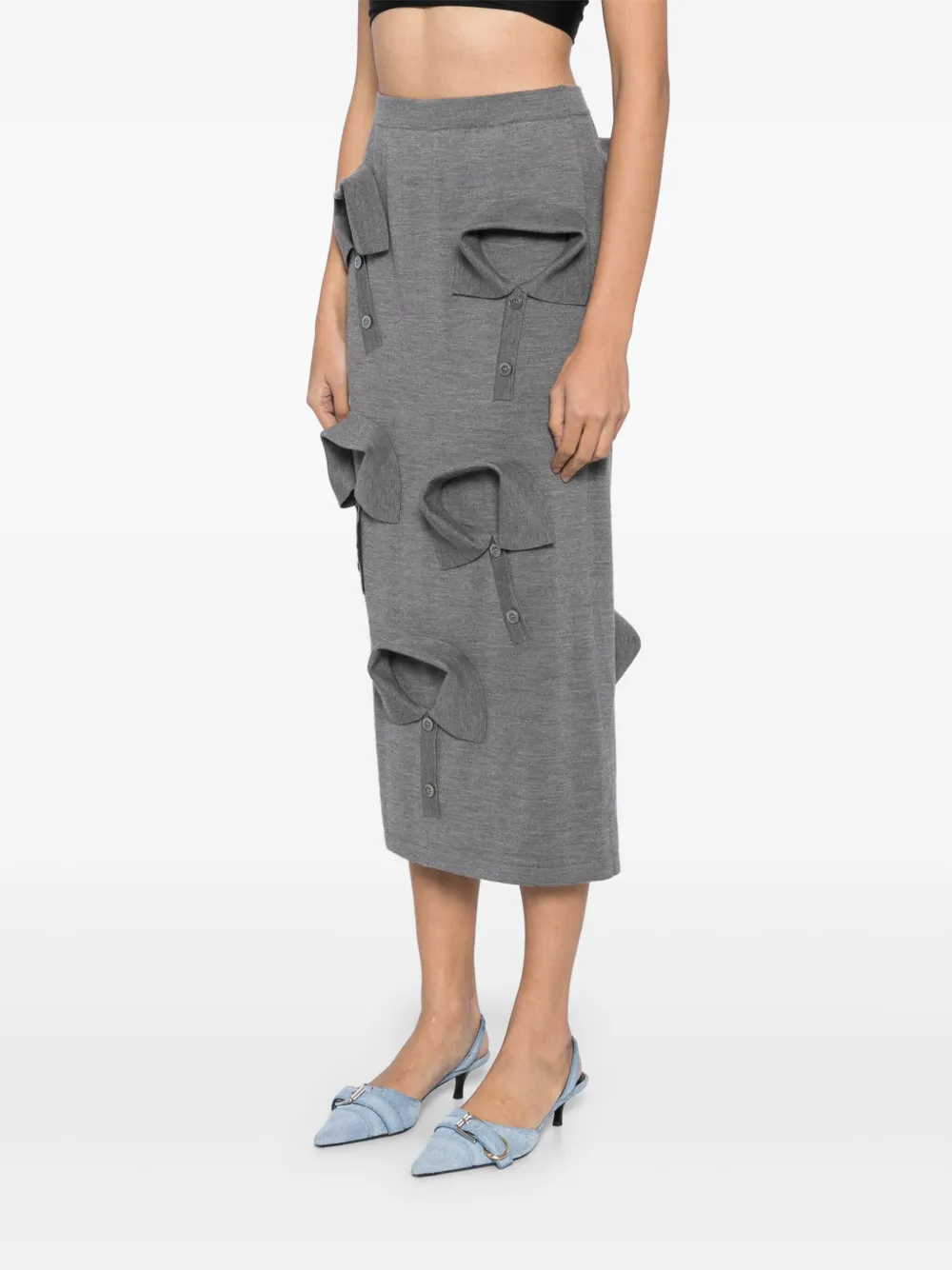 Moschino Rok met multi-kraag Grijs