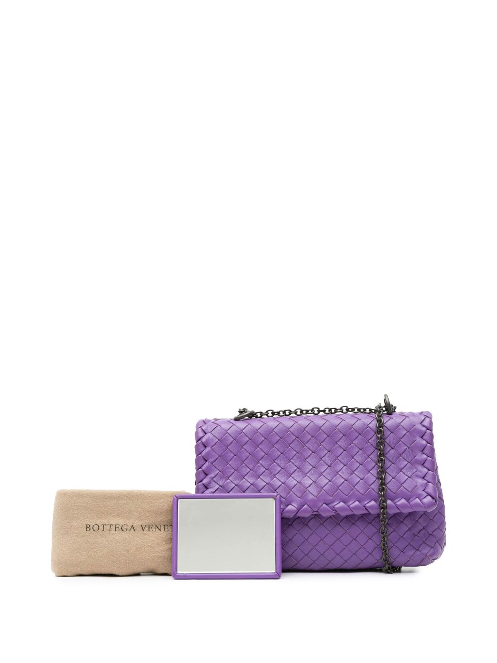 Bottega Veneta Pre-Owned 2012-2024 Baby Nappa Intrecciato Olimpia crossbody bag - Purple