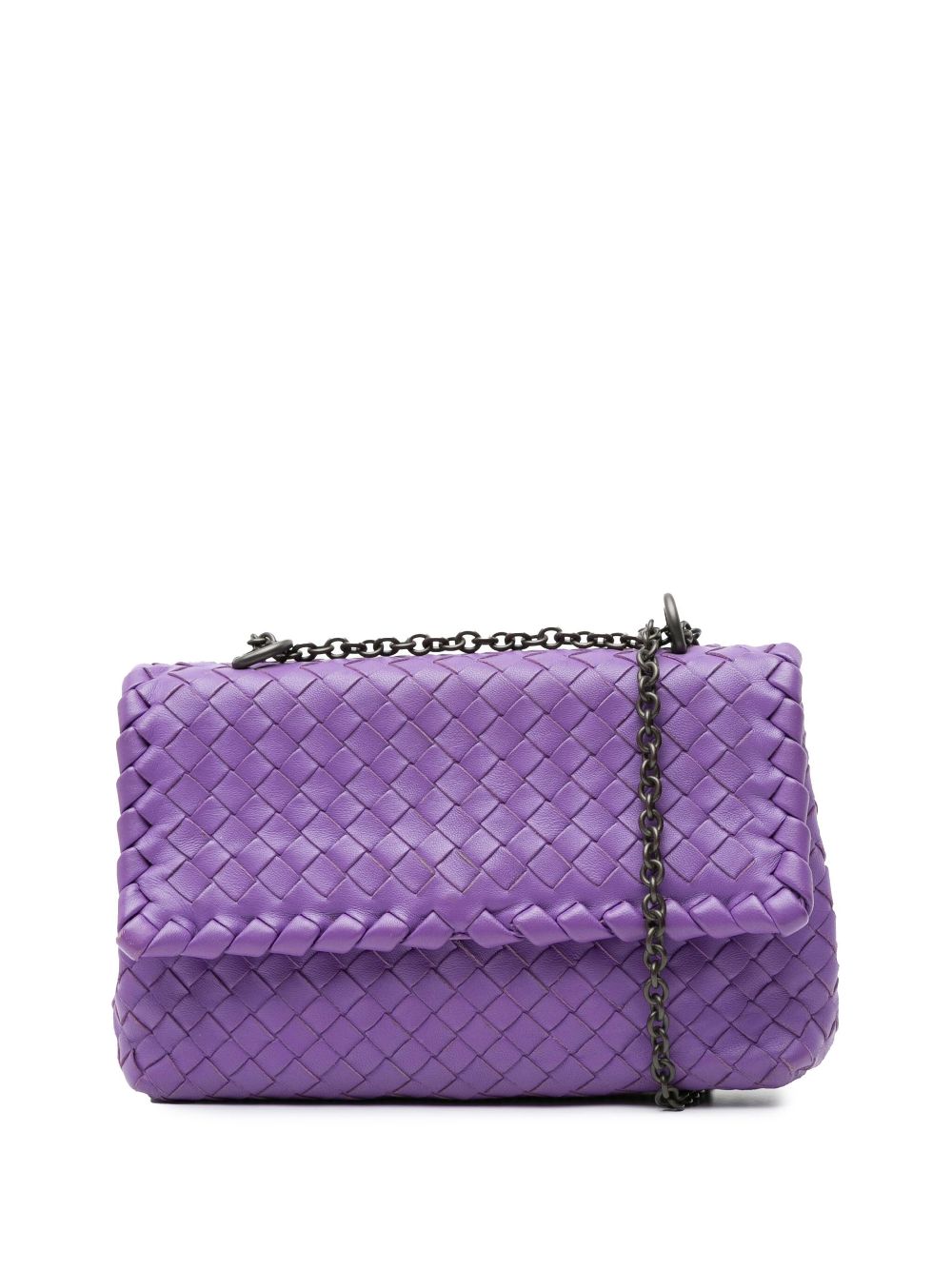 Bottega Veneta Pre-Owned 2012-2024 Baby Nappa Intrecciato Olimpia crossbody bag - Purple