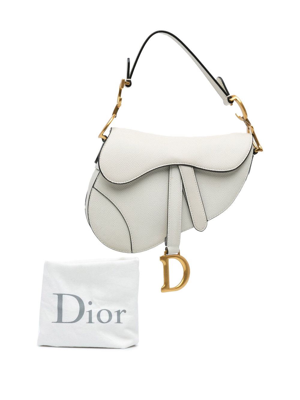 Christian Dior Pre-Owned 2020 Mini Leather Saddle shoulder bag - Wit