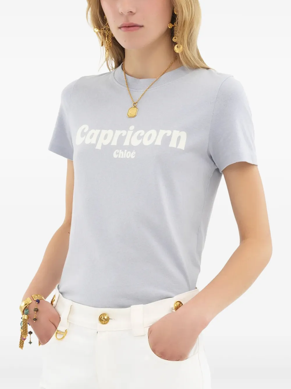 Chloé Capricorn T-shirt - Blauw