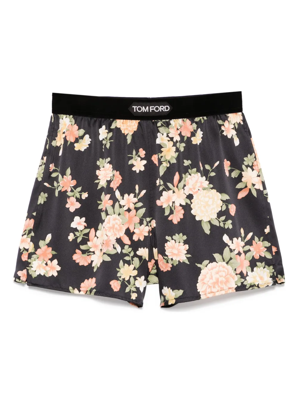 TOM FORD Shorts met bloemenprint Zwart