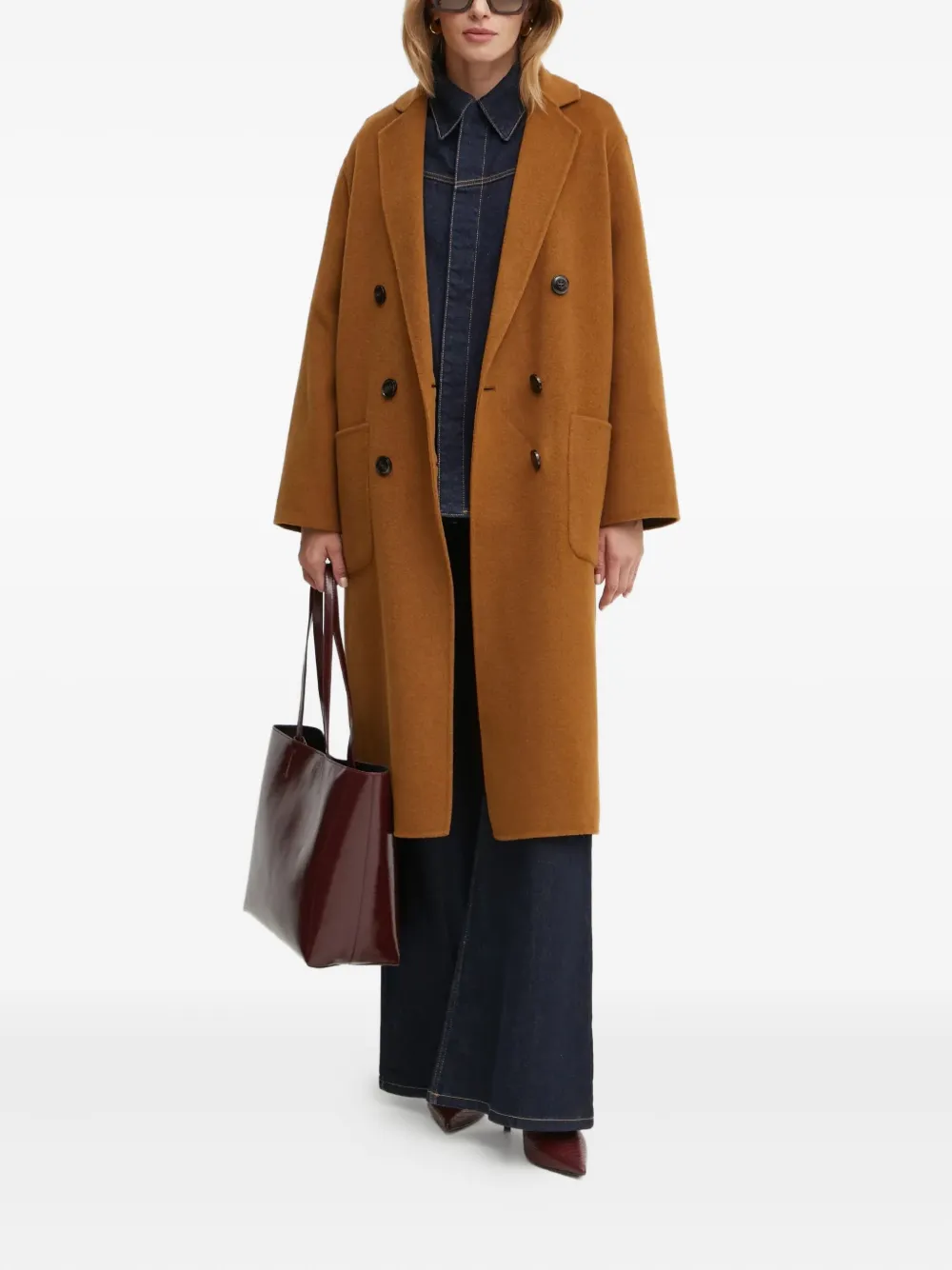 Victoria Beckham Point-collar Long-sleeve Shirt In Blue