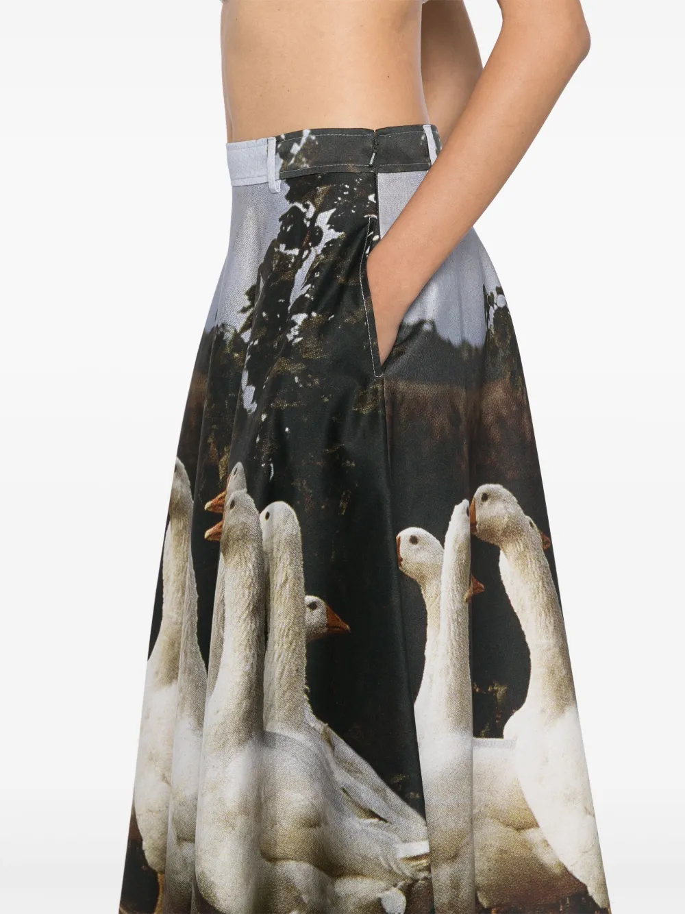 Moschino Rok met print Groen