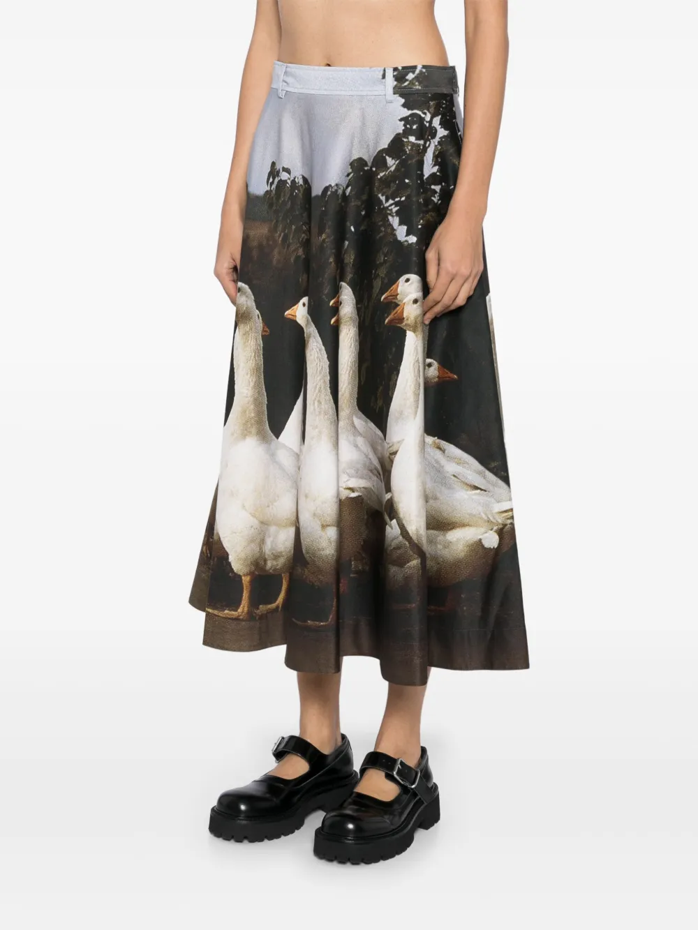 Moschino Rok met print Groen
