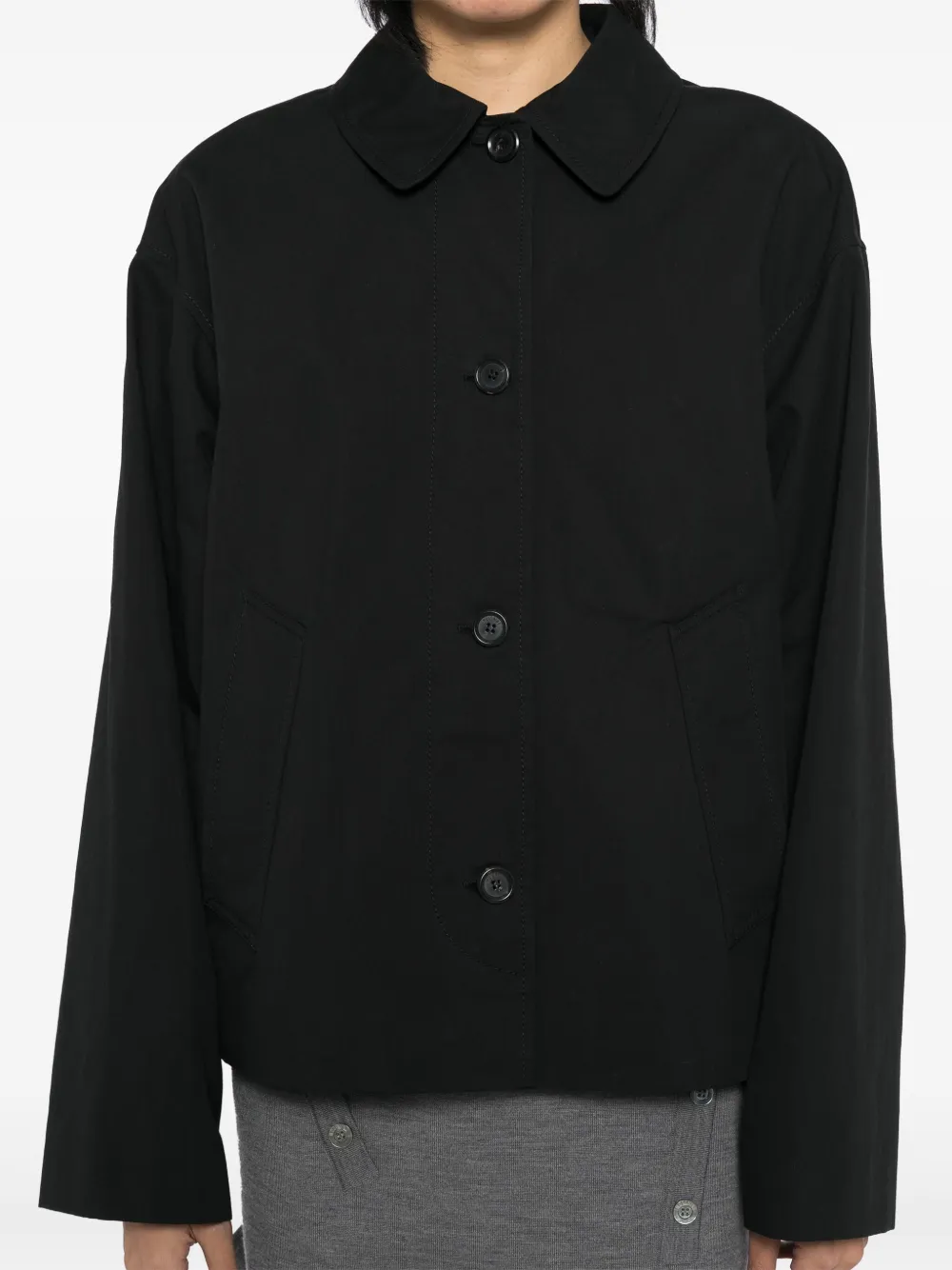 Moschino Jack met enkele rij knopen Zwart