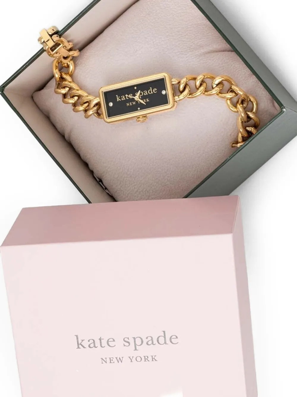 Kate Spade Rosedale Gold-tone Stainless Steel Watch In Black
