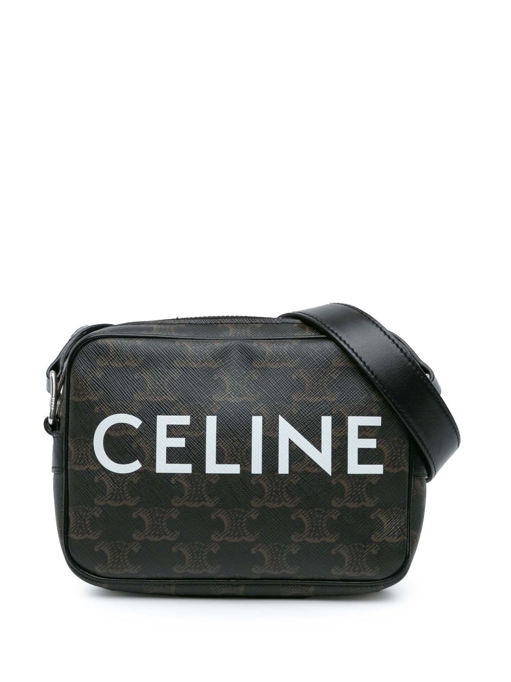 Céline Pre-Owned 2020 Triomphe Coated Canvas Messenger Bag crossbody bag - Black