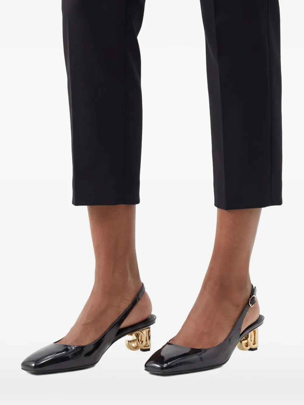 Dolce & Gabbana 40 mm DNA pumps met logo-hak Zwart