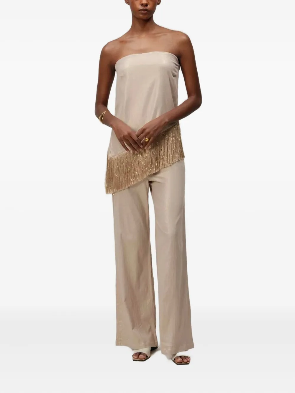 Baobab metallic-effect trousers - Beige