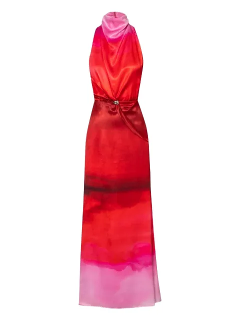 Baobab Cara draped satin halter gown