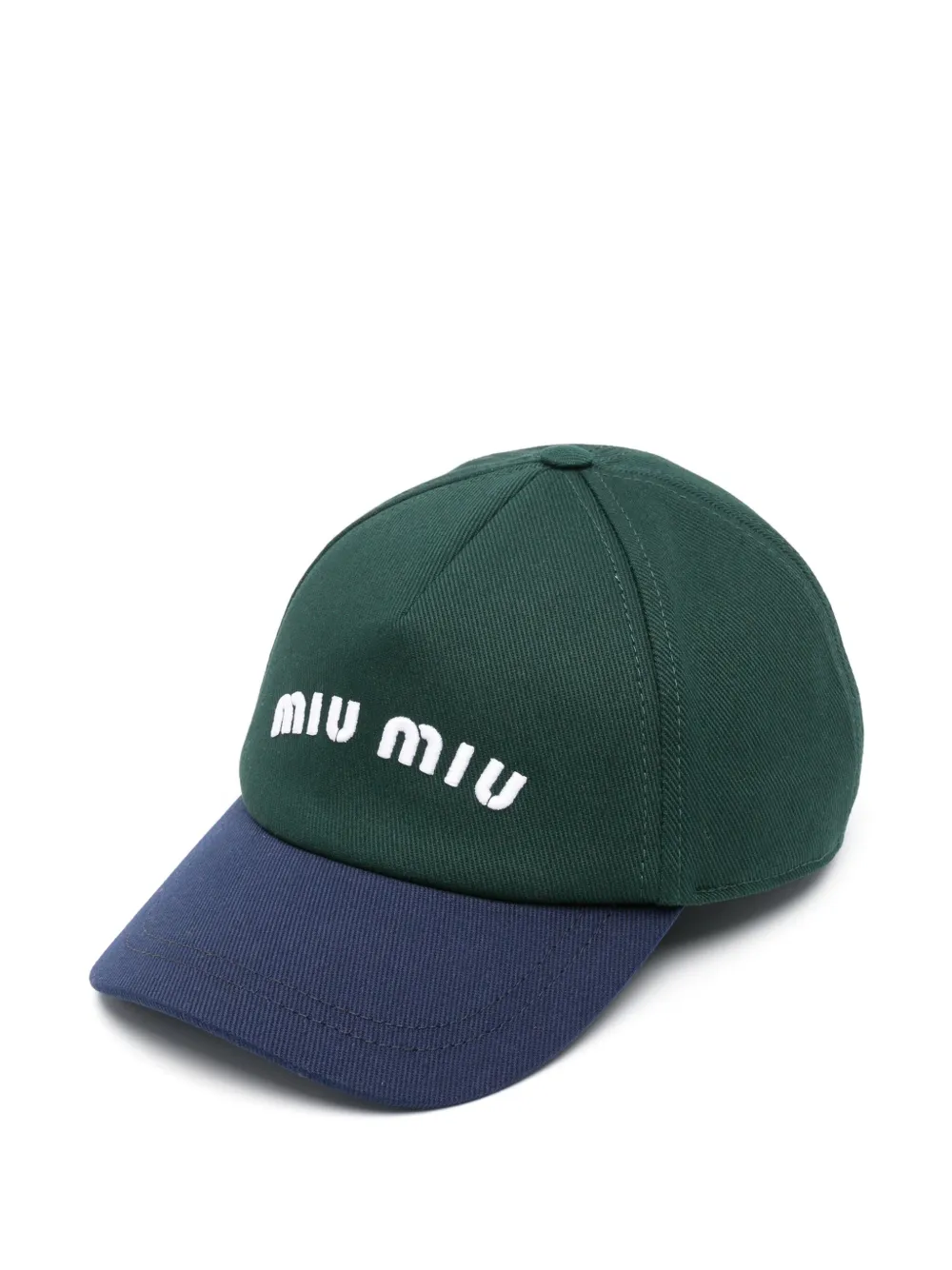 Miu Miu keps med broderad logotyp | grön | Image 1