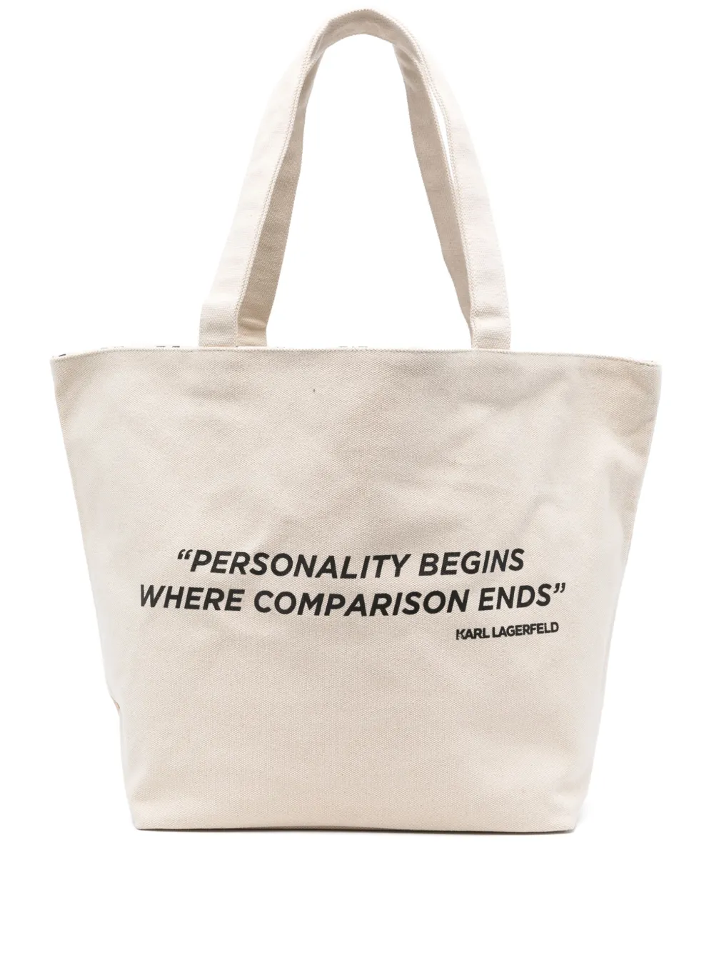 Karl Lagerfeld sac à main en coton | tons neutres | Image 1