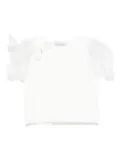 Monnalisa tulle-sleeve T-shirt - White