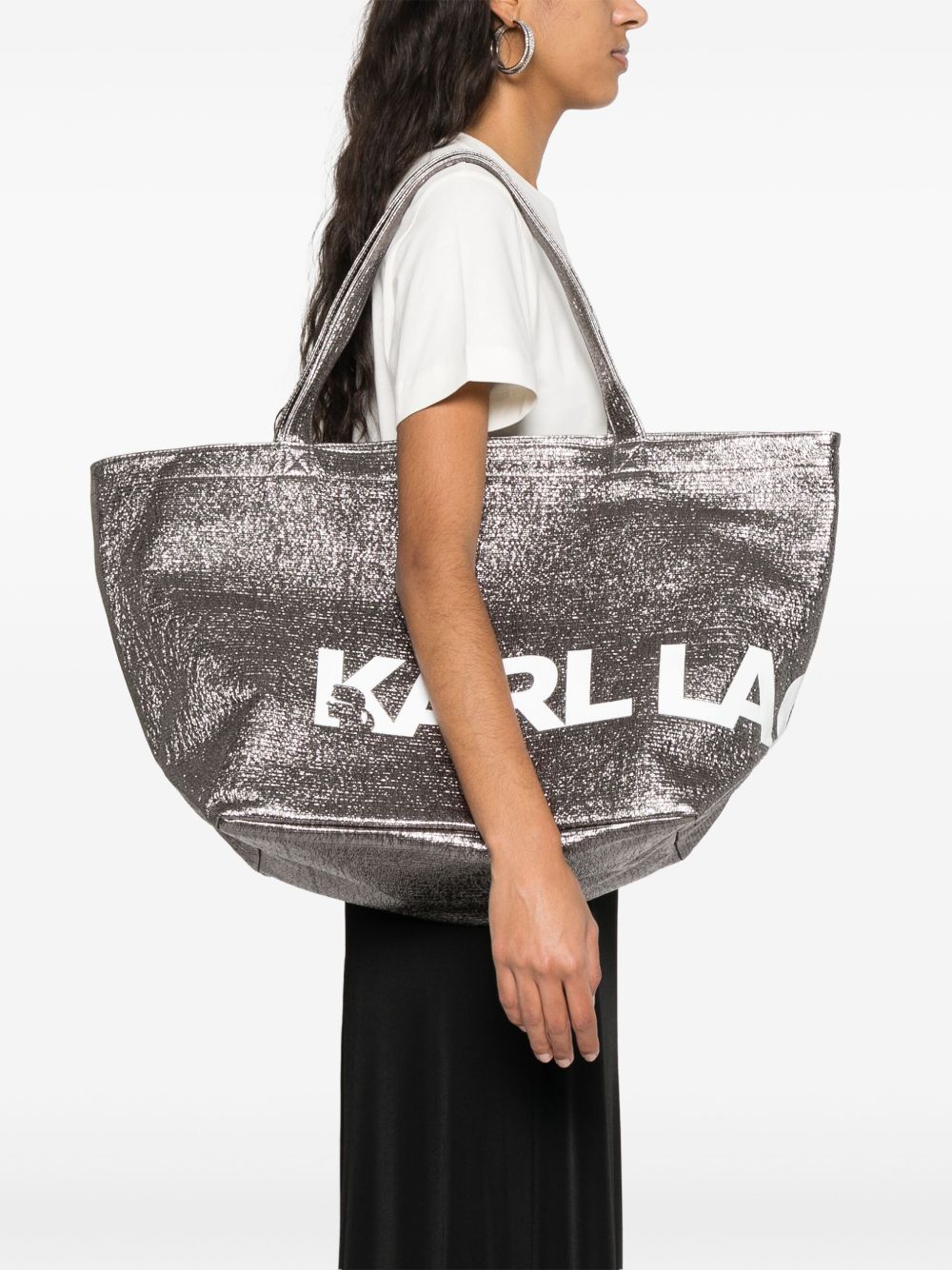 Karl Lagerfeld K Essential tote bag - Silver