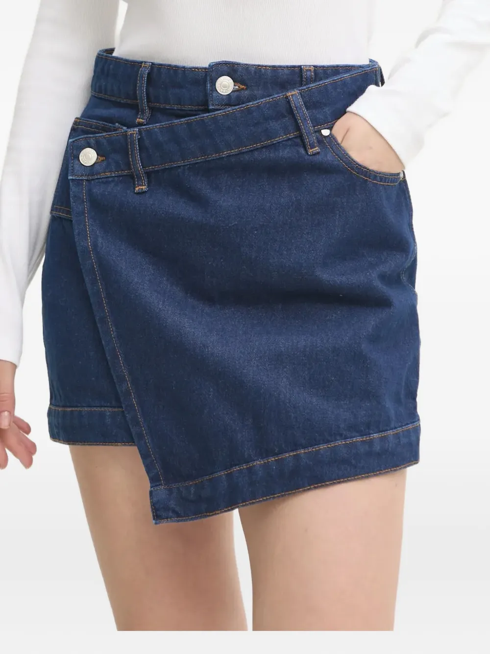 Chiara Ferragni star-embossed mini skirt | Blue | Image 1