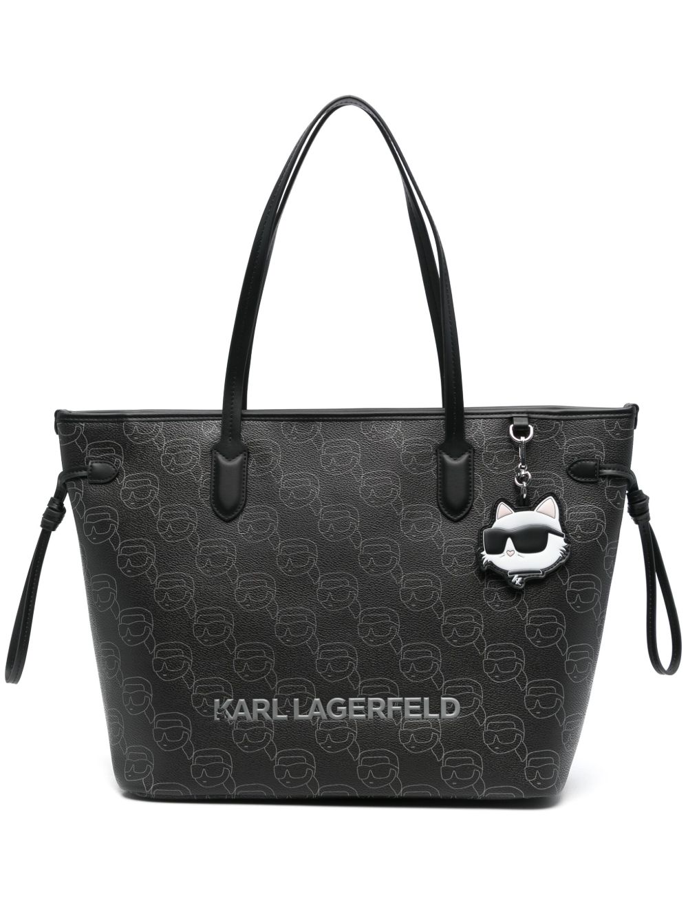 Karl Lagerfeld Ikon monogram tote bag - Black