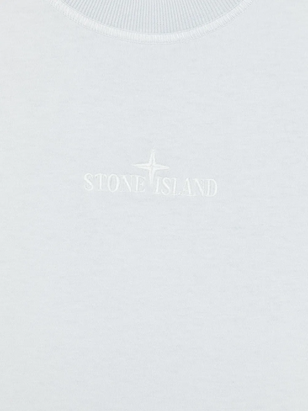 Stone Island Junior T-shirt met geborduurd logo Blauw