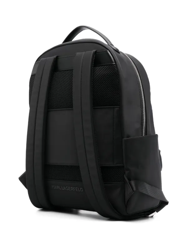 Karl Lagerfeld logo-print Backpack | Black | FARFETCH