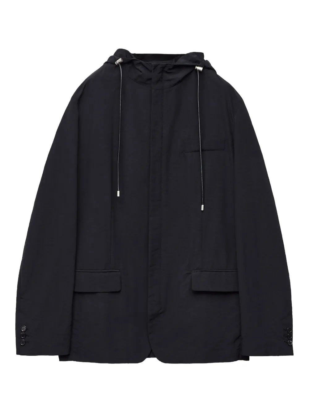 LOEWE Jack met capuchon en trekkoord Zwart