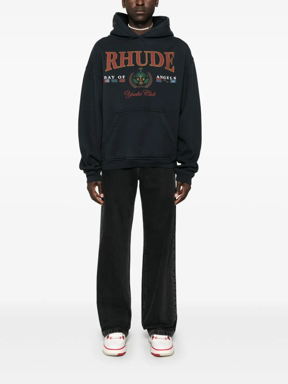 RHUDE Bay Of Angels Yacht hoodie - Zwart