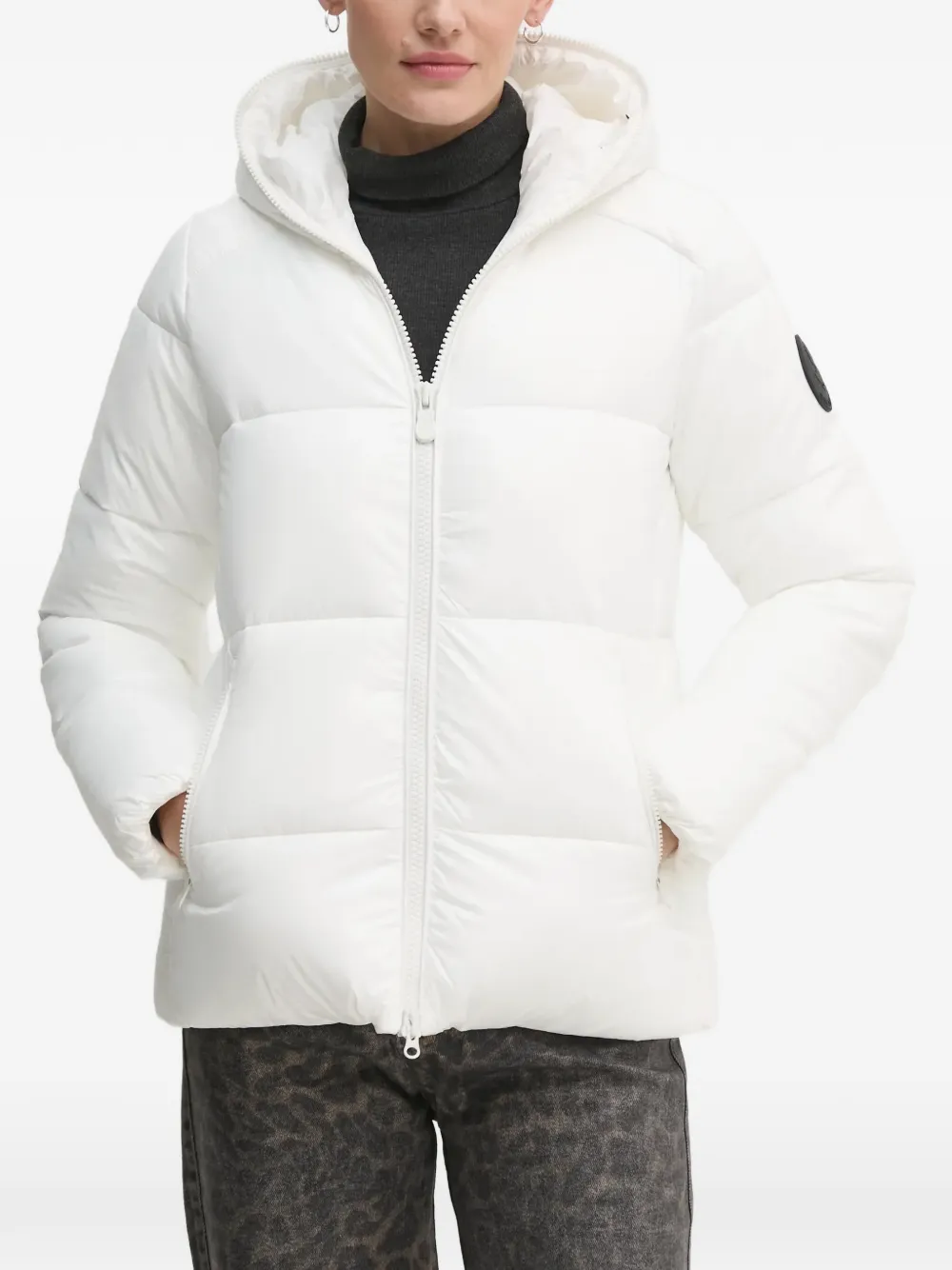 Save The Duck Piumino Lois con cappuccio - Bianco