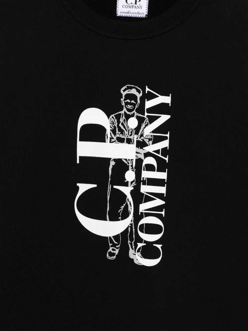 C.P. Company Kids Sweater met logoprint Zwart