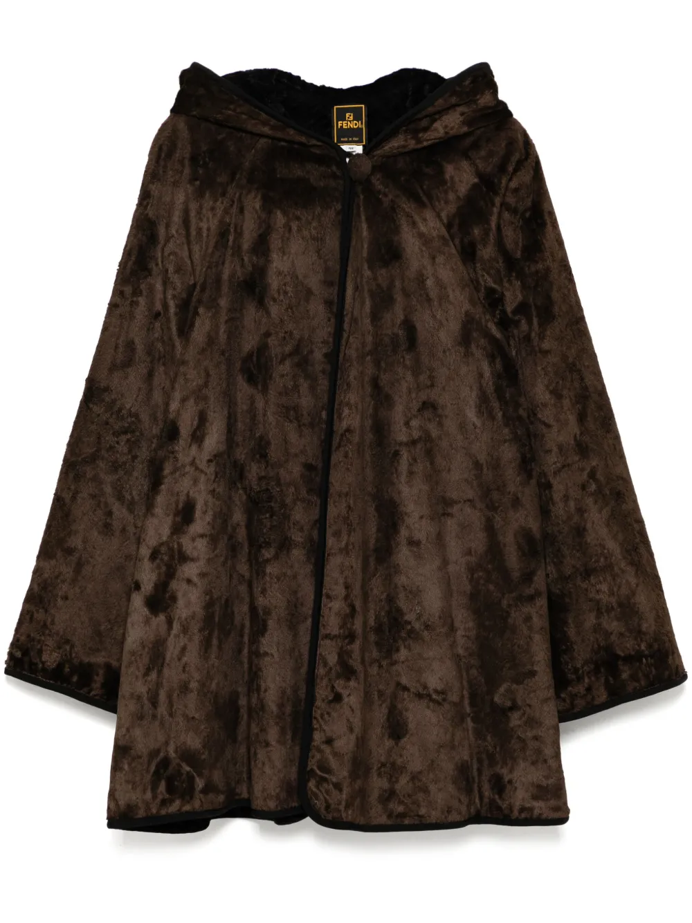 Fendi Pre-Owned abrigo con capucha 1990 | marrón | Image 1