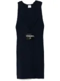 CHANEL Pre-Owned 2008 cc mark sleevesless dress - Blue
