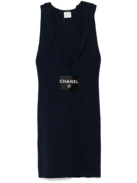 CHANEL Pre-Owned 2008 cc mark sleevesless dress